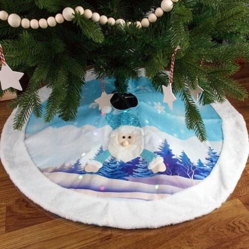 1Pc Diameter 108CM Christmas Tree Skirts Fur Carpet Merry Christmas Decoration for Home Natal Natal Tree Skirts New Year Decors