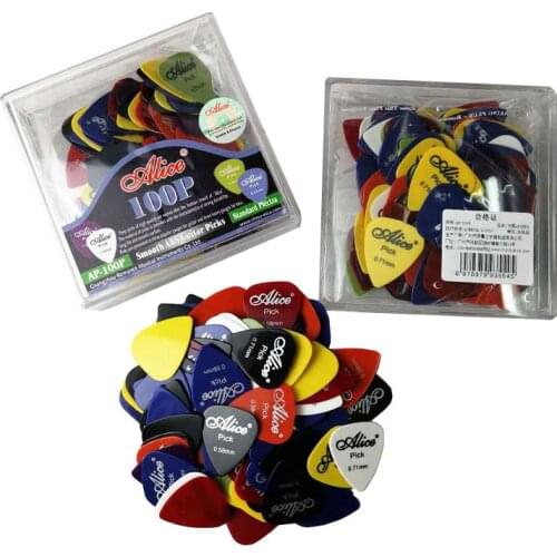 100 Alice guitar picks smooth ABS mixed 100 pieces AP100P models with boxed guitar pick shrapnel pick guitar accessories parts