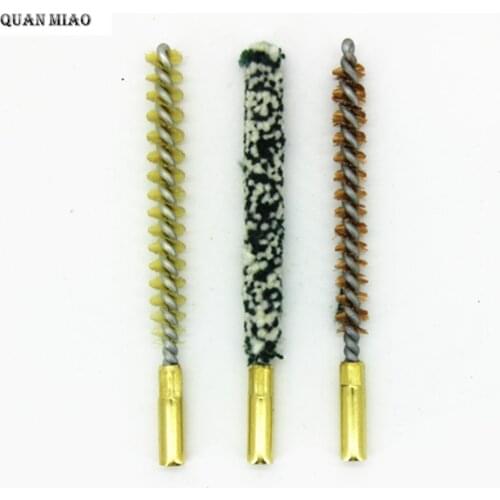 3 pcs/set Gun cleaning Kit .22 Caliber Rifle Pistol Cleaning Brush Phosphor Bronze .223 Cal./5.56mm Tactical Hunting Gun Cleaner