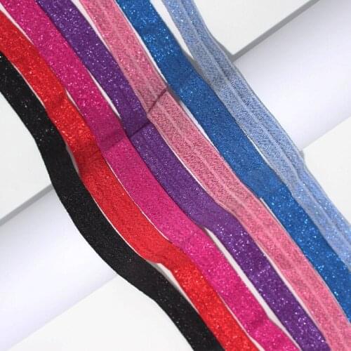 5Yard 1.5cm Glitter Elastic Edging Ribbon For DIY Handmade Sewing Craft Clothing Underwear Bra Accessories Decoration