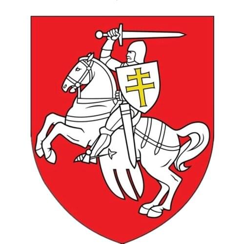 A0542#13cm/17cm Removable Decal National Emblem Coat of Arms of Belarus Car Sticker Waterproof Accessories on Bumper Rear Window