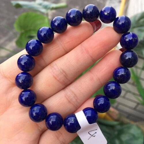 Top Natural Lapis Lazuli Gemstone Round Beads Bracelet 10mm Stretch Woman Men Rare Beads Fashion Crystal AAAAA