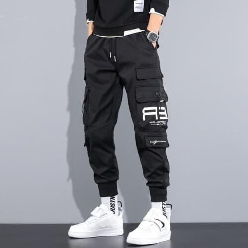 Cargo Pants Men Harajuku Japanese Fashion Jogging Military Techwear Running Streetwear Male Sports Suit Sweatpants Hip Hop Punk