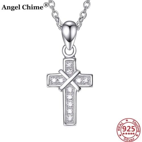 AC 925 Sterling Silver Cross Pendant Necklace Silver 925 Womens Jewelry Silver Chain Women Mothers Day Gifts Anniversary Gifts