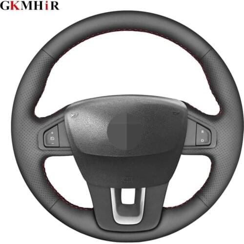 Black Artificial Leather Car Steering Wheel Cover for Renault Samsung SM5 2009-2018 Renault Laguna 2008-2015 Latitude 2010-2015