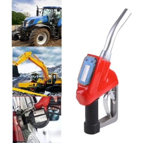 Digital Fuel Gun Flow Meter Nozzle Oil Gasoline Deliver Transfer Pump Automatic Trip for Gas Stations Factories Dropshipping