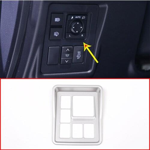 For Toyota Land Cruiser Prado FJ150 150 2010-2017 ABS Side Rearview Mirror Adjustment Frame Cover Trim Car Accessories