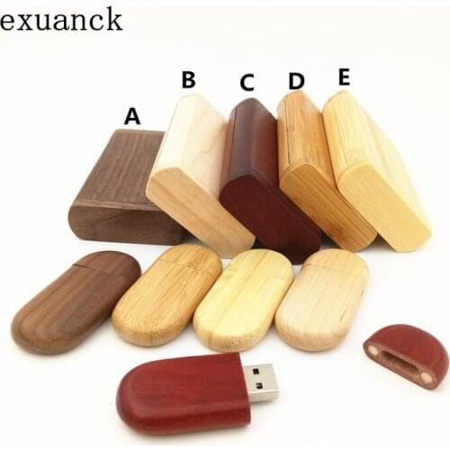 Exuanck 10pcs/lot custom logo gift usb pen drive wooden beans model usb 2.0 memory flash drive / photography 4- 32GB pendrive