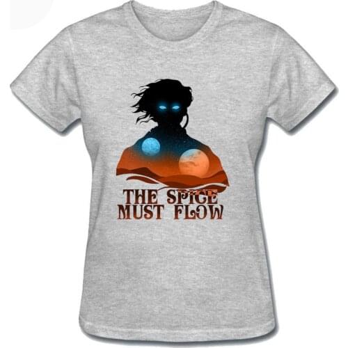 Dune Printed T-Shirts Lady T Shirts Funny Cotton Women Girls Black Harajuku Graphic Tees Women Roupas Feminina T Shirt S-XL