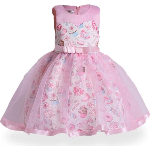 New European And American Printing Girls Dresses Costumes Dresses Childrens Pettiskirt