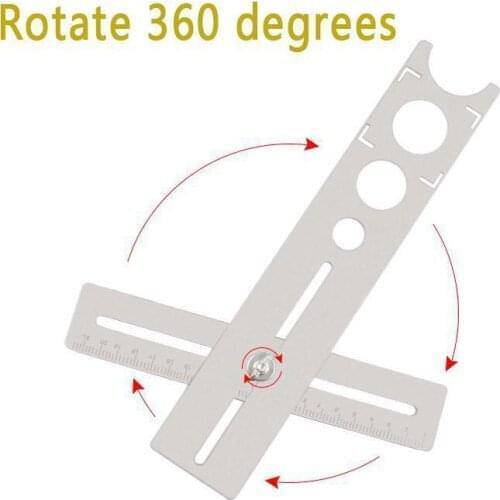 Multi Angle Ruler Movable Template Angle Measuring Model Tool Instrument Brick Tile Wood Corner Foldable Protractor