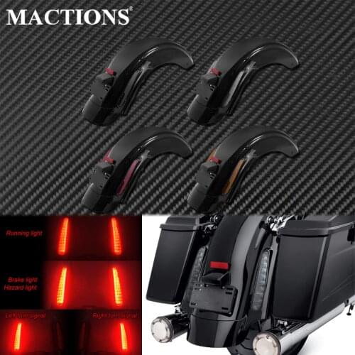 Motorcycle Rear Frame Fender System w/LED Light For Harley Touring Road Glide Electra Glide Street Glide FLHX FLTRU 2009-2013