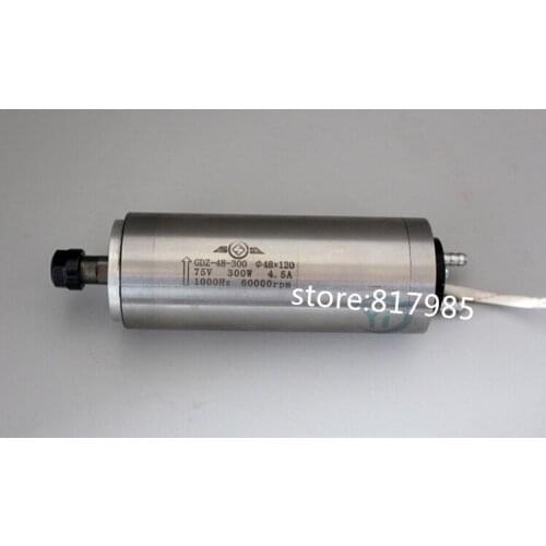 High quality 300w 75V 4.5A 48x120mm 60000RPM 0.3KW CNC engraving machine water cooling spindle motor
