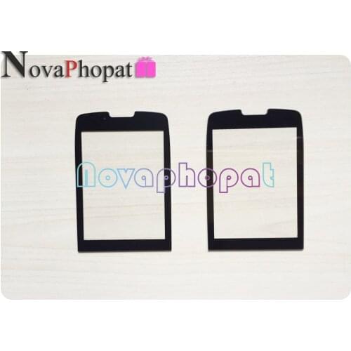 Novaphopat For Philips Xenium X5500 Glass Lens Screen Black Panel Replacement Parts ; 3pcs/lot