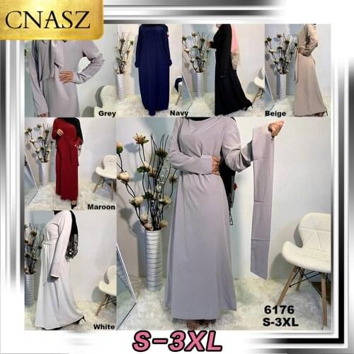 New Fashion Middle East Maxi Long Sleeve Plus Size Modern Kaftan Islamic Clothing Muslim Women Dresses