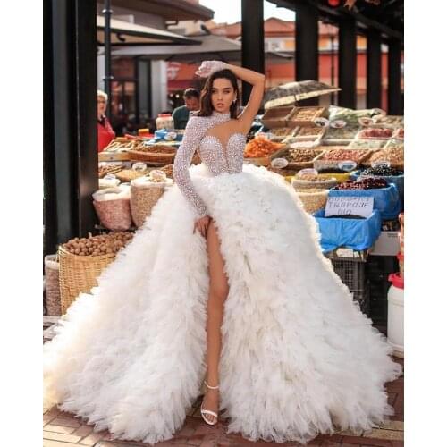 New white One-Shoulder Women Dress Beading Open Fork Elegant festival outfit Evening Wedding Celebrity Runway Party Dresses