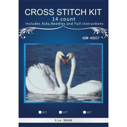 New Embroidery Counted Cross Stitch Kits Needlework Crafts 14 ct DMC DIY Arts Handmade Decor - Birds