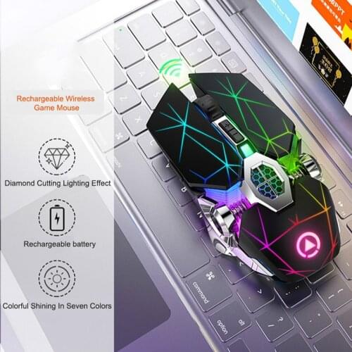 Rechargeable Gaming Mouse Wireless Silent Mouse Water Cooling Backlit Optical Ergonomic Mouse Gamer Desktop For PC Laptop Gamer