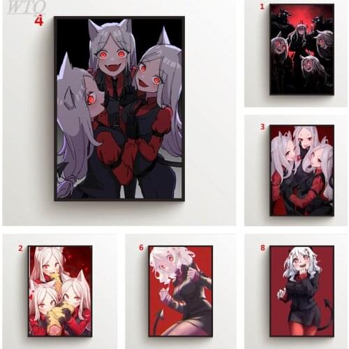 Anime Posters Helltaker Cerberus Modeus Malina Canvas Painting Wall Decor Picture Wall Art Photos for Childrens Room Home Decor