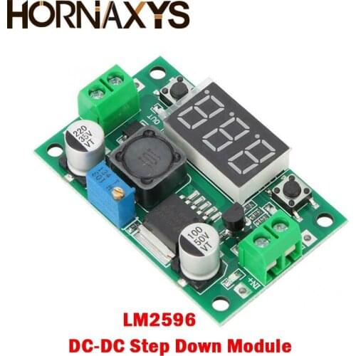 LM2596 DC-DC Buck Step Down Module DC/DC 4.0~40V to 1.25-37V Adjustable Voltage Regulator With LED Voltmeter