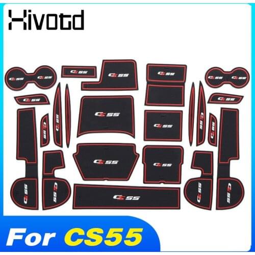 Hivotd Door Groove Mat Non-Slip Dustproof Water Cup Gate Slot Pad Interior Decoration Accessories For Changan CS55 2017-2020