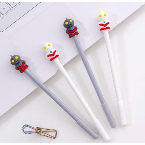 Cute pens 60 pcs 0.5mm black ink gel pen korean cartoon anime pen student writing kawaii stationery for school & office supplies