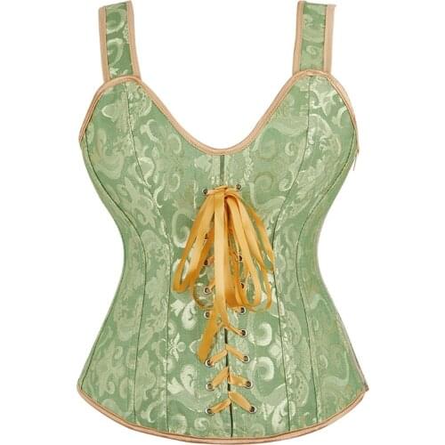 Corset Sexy Bustier Top Vest Zipper Lingerie Plus Size Gothic Victorian Corselet for Women Burlesque Halloween Black White