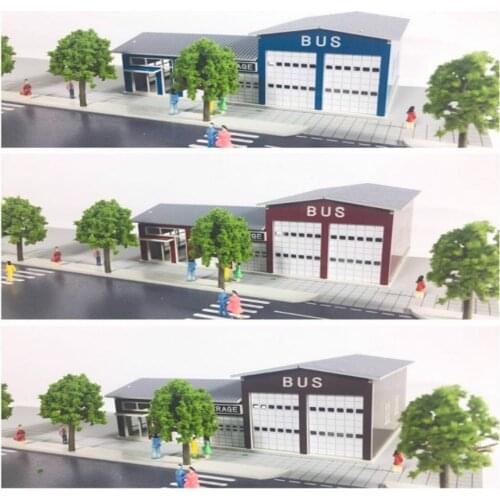 2pcs/lot 1/150 160 Car Bus Repair Station For Ho Train Layout And Hobby Model Maker