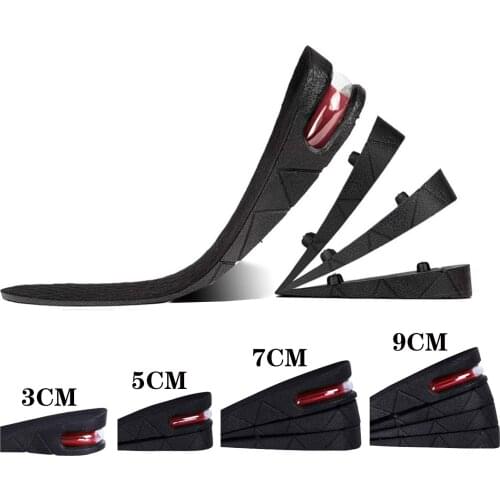 Height Increasing Insole, 3-9cm Orthopedic Heel Shoe Lift Kit with Air Cushion for Lifting Shoe Raisers Insert Kits for Men an