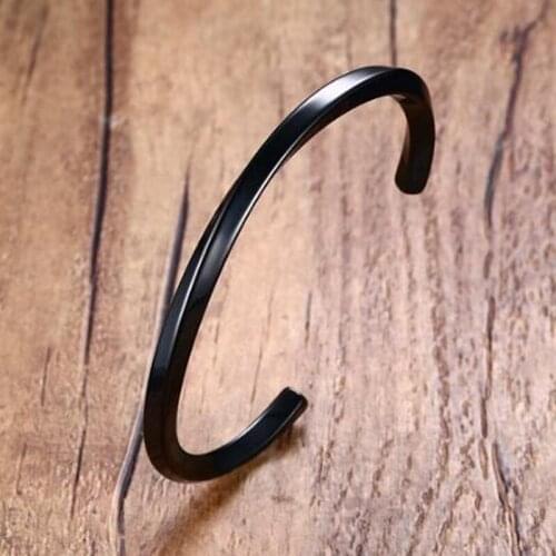 Vintage Stainless Steel Bangle for Men Women Mobius Twisted Cuff Bracelet Unisex Casual Pulseira Gents Jewelry