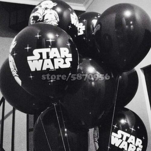 10pcs/Lot Black White Star Wars Latex Balloon Pirates Theme Movie Fans Party Decoration Birthday Party Supplies Kids Toys Balls
