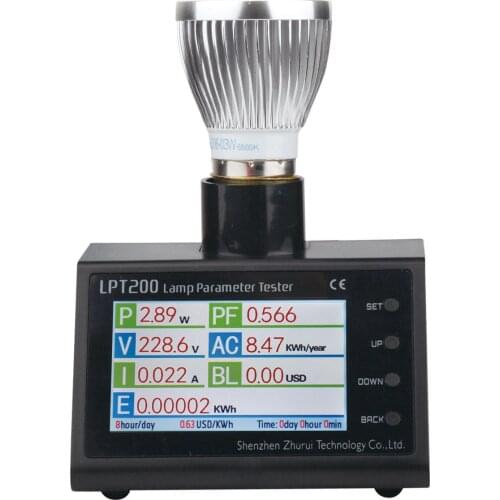 ZHURUI Portable LPT200 LCD energy meter /power meter digital watt meter plug ,kwh meter,power saving,replace led demo case