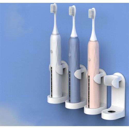 1Pc Creative Traceless Stand Rack Toothbrush Organizer Electric Toothbrush Wall-Mounted Holder Space Saving Bathroom Accessories