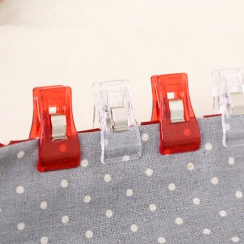 100 Pcs DIY Patchwork Mixed Plastic Clips Holder For Fabric Quilting Craft Sewing Knitting Garment Clips