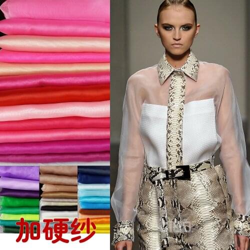 100x150cm Organza Fabric Transparent Yarn Plus Hard Three-dimensional Flower Princess Dress Clothing Wedding Dress Lace Fabric
