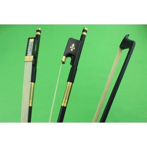 2 pcs new PRO black 4/4 Carbon fiber cello bows ebony frog inlaid copper flower Free Shipping