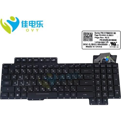 BG Bulgarian computers keyboards for Asus ROG G703VI Gaming Laptop parts RGB colorful backlight keyboard original 0KNR0 E610BG00