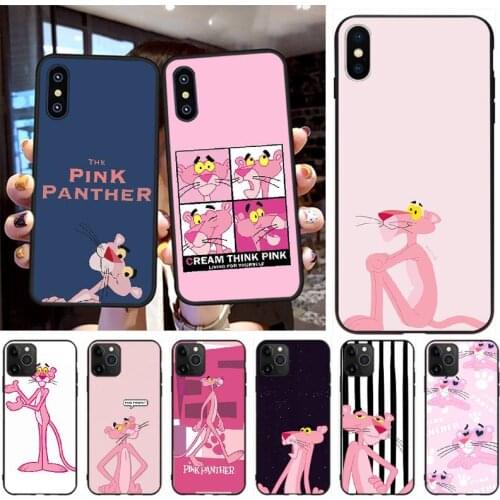 PENGHUWAN lovely Pink Panther Luxury Unique Design Phone Cover for iPhone 11 pro XS MAX 8 7 6 6S Plus X 5S SE XR case