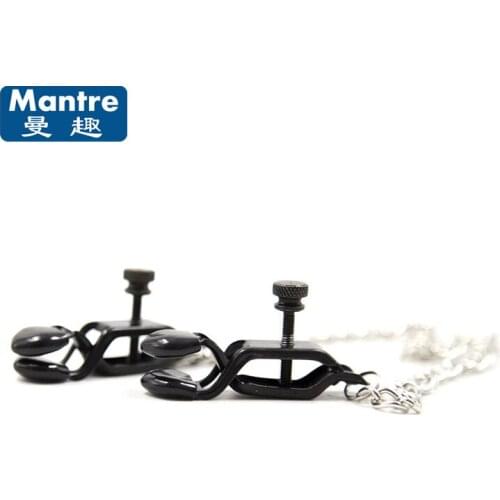 Erotic Metal Nipple Clamps With Chain Labia Clips Tweezer Breast Massager Fetish Sex Toys for Couples