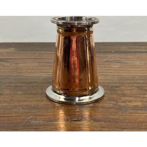 Clamp 1.5" x 2" Copper Reducer , Red Copper, Distillation, Moonshine still