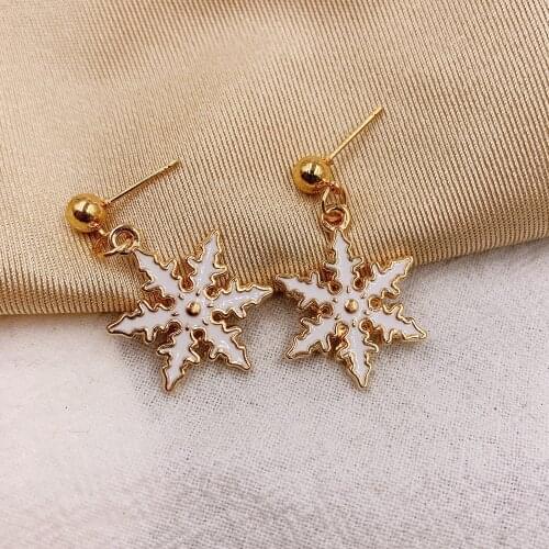 Fashion Snowflake Drop Dangle Earrings Jewelry For Cool Women Girl Friendship Gifts