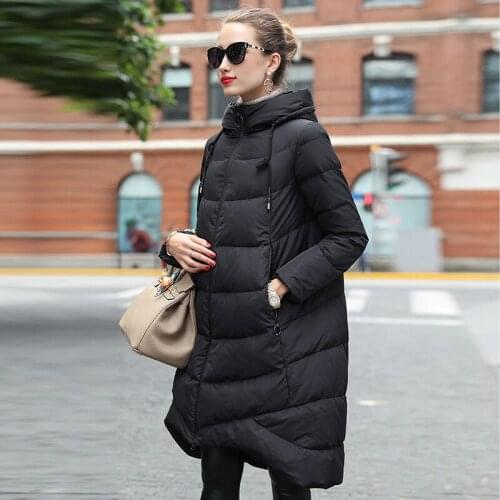 2020 New Womens Down Jackets Hooded Long Loose Winter Warm Coat Female Jacket For Women jaqueta feminina inverno WYQ806
