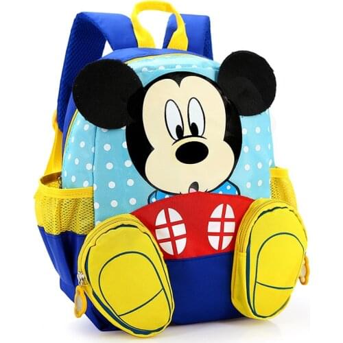 Disney Kindergarten Fashion Backpack For Boys Girls Mickey Minnie School Bags Kids Small Travel 3-5-6 Yearls Old Mochila Escolar