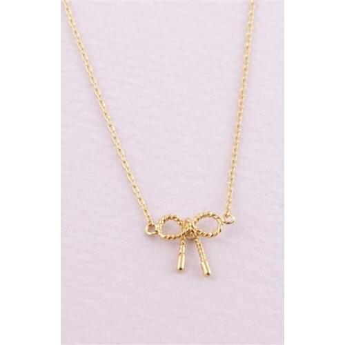 Fashion bowknot is threaded pattern necklace necklaces for women design chain of clavicle