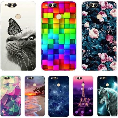 Silicone phone Case For huawei honor 7X case soft tpu silicone for huawei honor7X cases butterfly