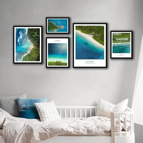 Island Beach Nordic Posters And Prints Wall Art Canvas Painting Wall Pictures For Living Room Decor