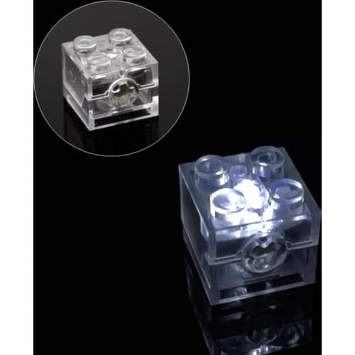 Luminous Led Lights Brick DIY Toys Classic Flashing Building Blocks Lamp Accessories with Assembles Particles Q6PD