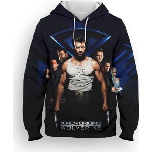 Streetwear Men Sweatshirts Cool Marvel 3D Printed X-Men Children Hoodie Casual Spring Harajuku Style Womens Clothes Tops