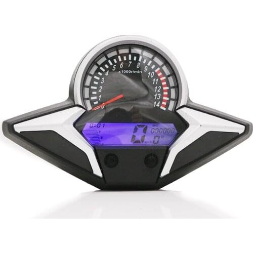 Universal Motorcycle Instrument Motorbike Scooter Speedometer Odometer Tachometer Motor DC 12V Vintage Black Meters 0-14000RPM
