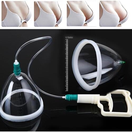 Vacuum Pump Cupping Set Dual Suction Cups Female Breast Enhancer Nipple Bra Bigger Buttocks Up Size Enlargement Enhancement